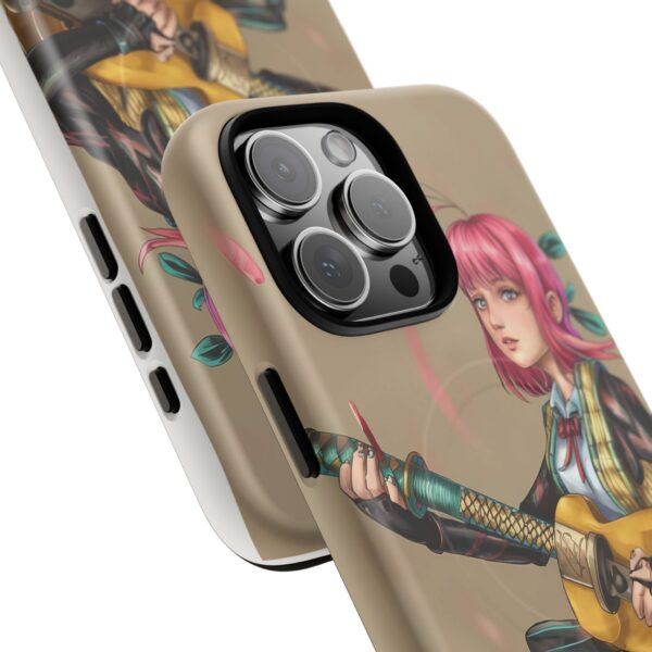 Artistic Tough Magnetic Phone Case - Guitar Girl Design - Image 5