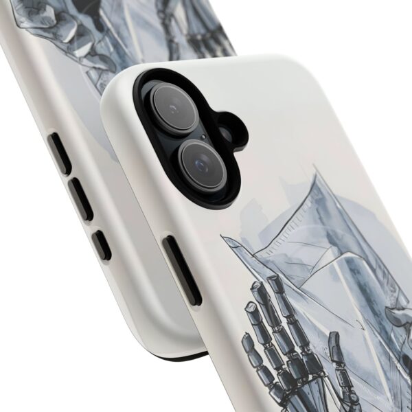 Artistic Tough Magnetic Phone Case - Robot Hand Design - Image 17