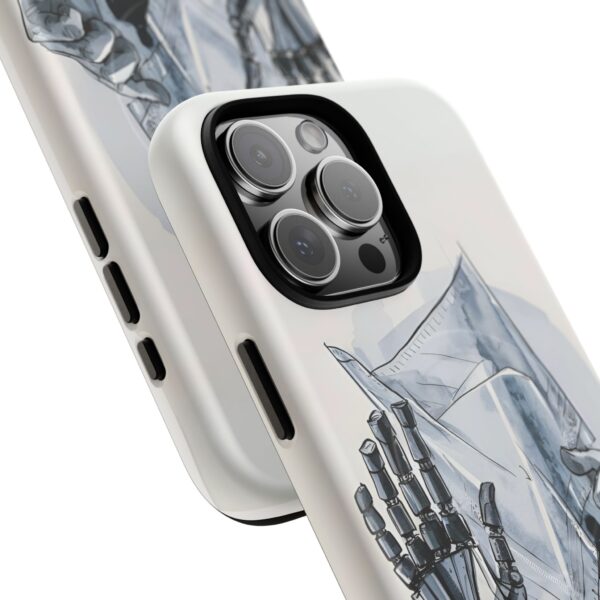Artistic Tough Magnetic Phone Case - Robot Hand Design - Image 11