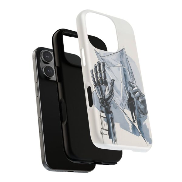 Artistic Tough Magnetic Phone Case - Robot Hand Design - Image 6