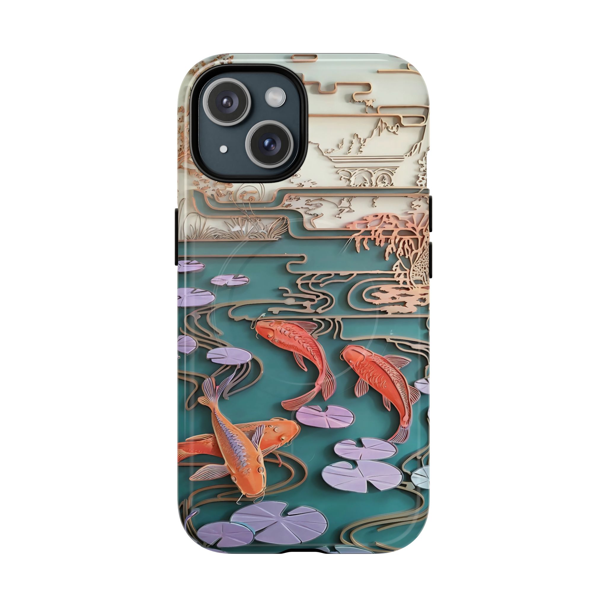 Elegant Koi Fish Magnetic Phone Case – Stunning Protection with Artistic Design