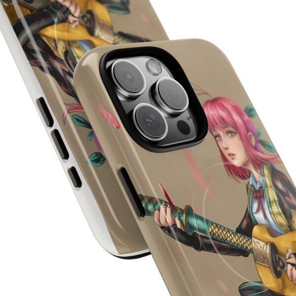 Artistic Tough Magnetic Phone Case - Guitar Girl Design - Image 2