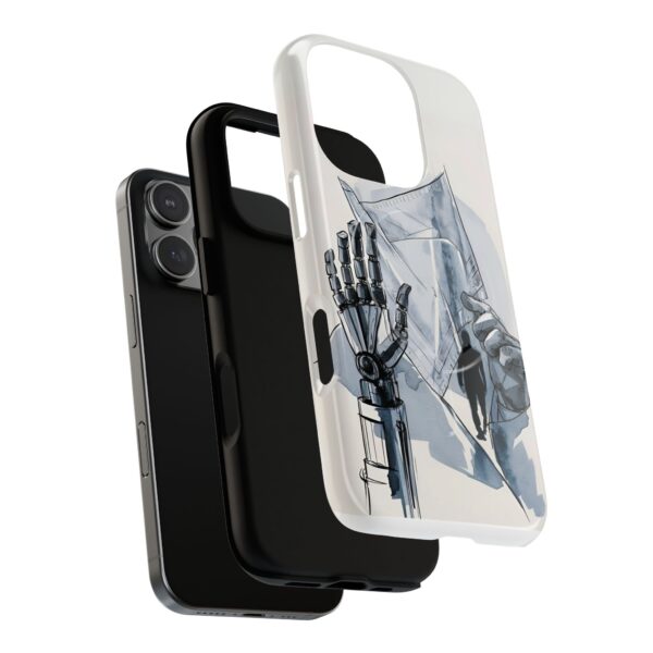 Artistic Tough Magnetic Phone Case - Robot Hand Design - Image 3